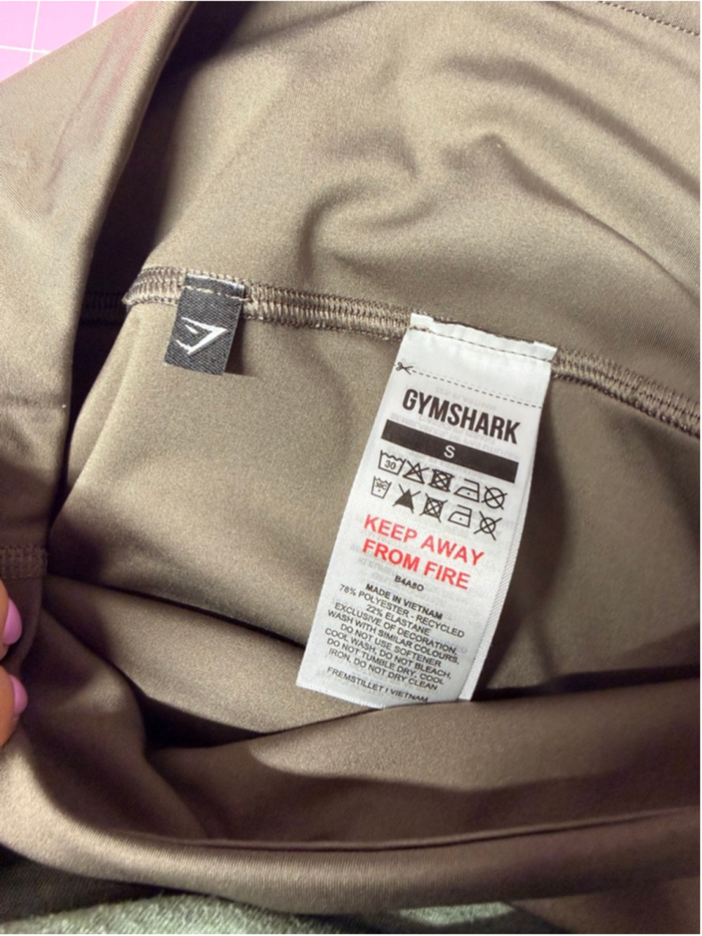 Women's Gymshark Leggings Size S Brown Pre Owned - Picture 5 of 5